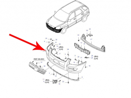 Zderzak przedni Kia Sportage III