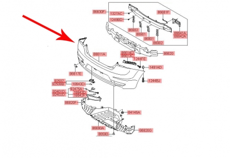 Zderzak tylny Kia proceed