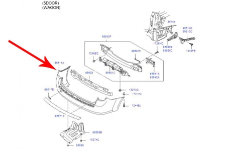 Zderzak tylny Kia ceed kombi