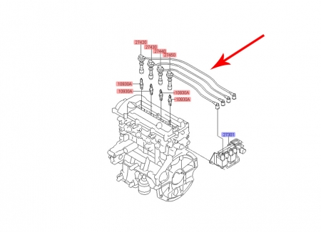 Przewody zapłonowe (zestaw) Kia Picanto III 1200i